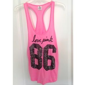 VS PINK Pink Bling Racerback Tank